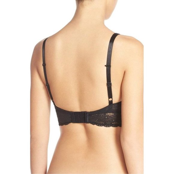 WACOAL Halo Soft Unpadded Lace Wireless Convertible Bra Black #811205 32 NEW - Picture 4 of 12